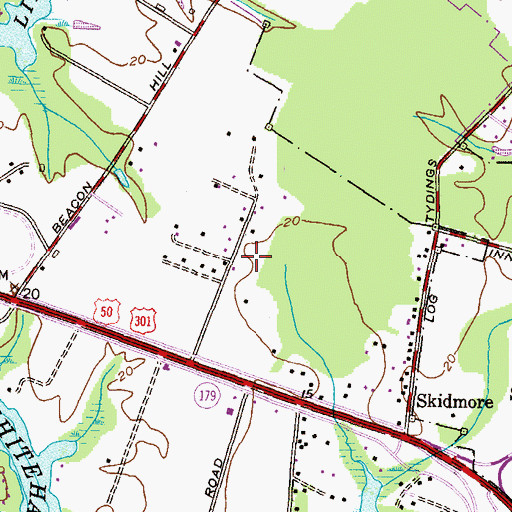 Topographic Map of Yorktown, MD