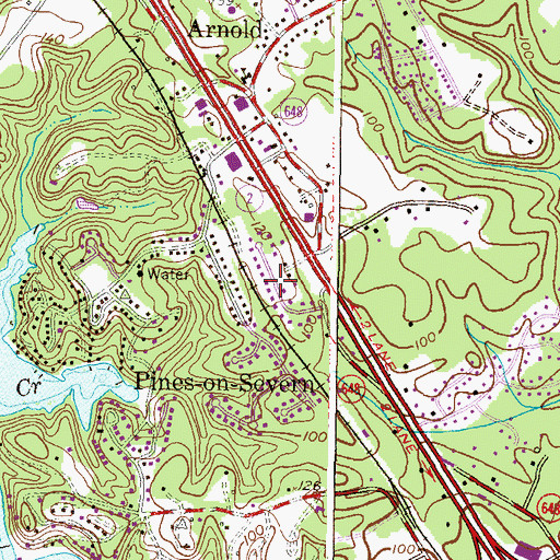 Topographic Map of Ashcroft, MD
