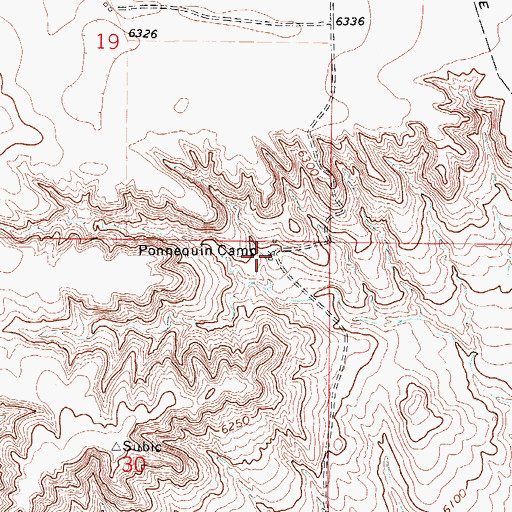 Topographic Map of Ponnequin Camp, CO