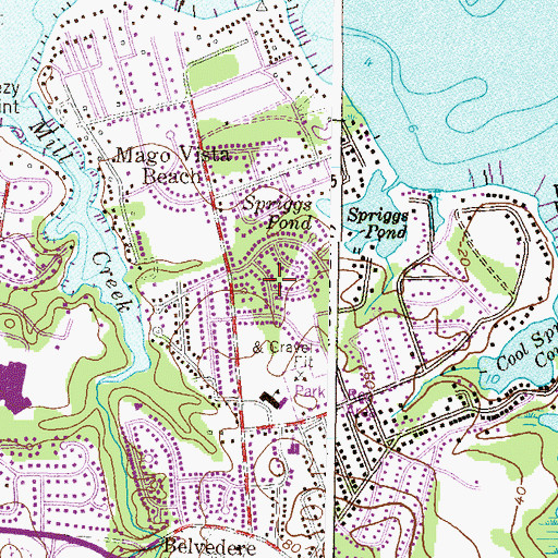 Topographic Map of Birchwood, MD