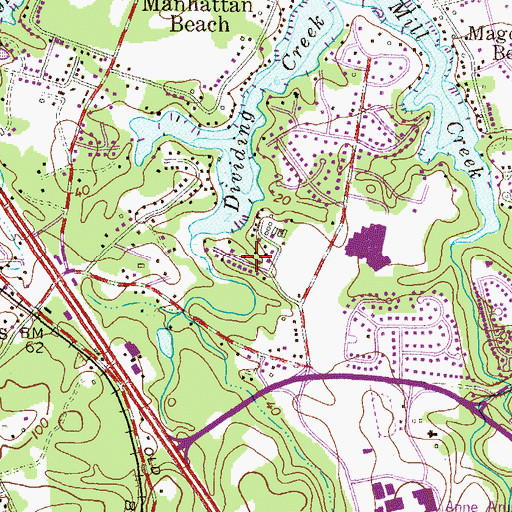 Topographic Map of Cresston Park, MD