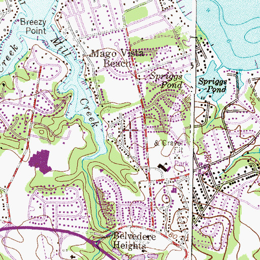 Topographic Map of Fernbrook, MD