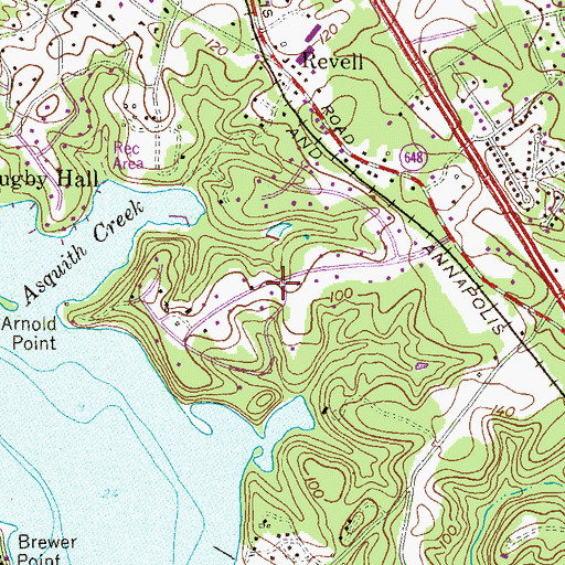 Topographic Map of Glen Oban, MD