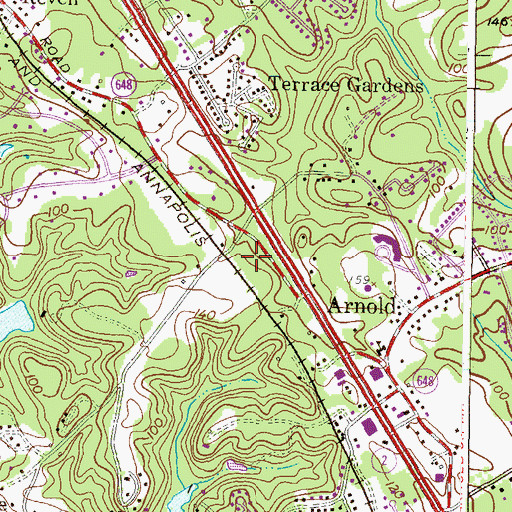 Topographic Map of Lark Hill, MD