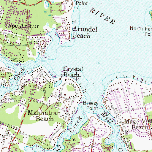 Topographic Map of Magothy Marina, MD