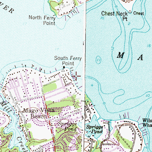 Topographic Map of Moorings on the Magothy, MD