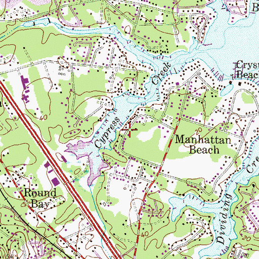Topographic Map of Oak Grove, MD