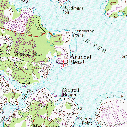 Topographic Map of Pohlman Point, MD