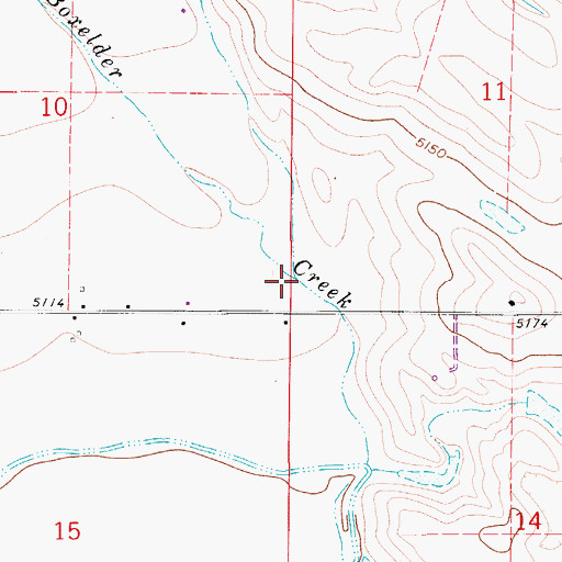 Topographic Map of Indian Creek, CO