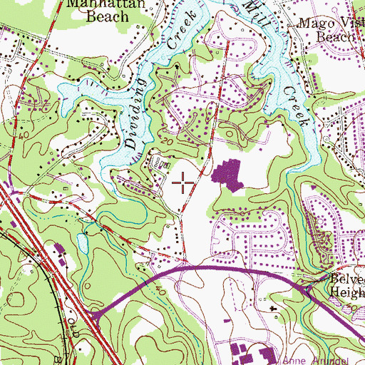 Topographic Map of Twin Oaks Park, MD