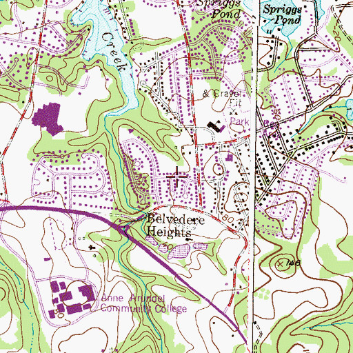Topographic Map of Wexford, MD