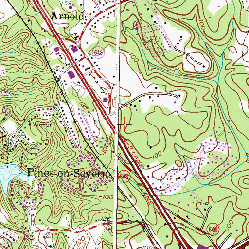 Topographic Map of Antioch Church, MD