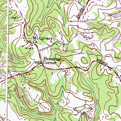 Topographic Map of Arnold Park, MD