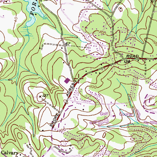 Topographic Map of Bay Hills, MD