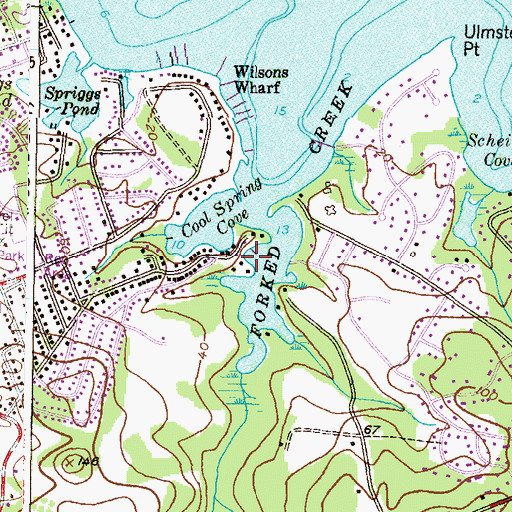 Topographic Map of Belvedere Yacht Club, MD
