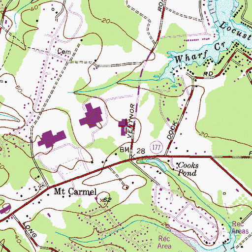Topographic Map of Bodkin Elementary School, MD