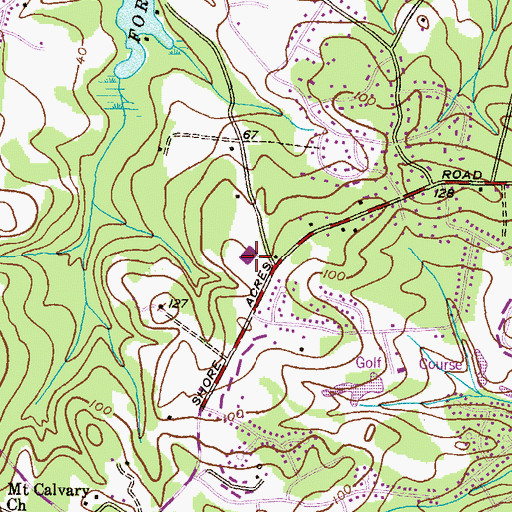 Topographic Map of Broadneck Elementary School, MD