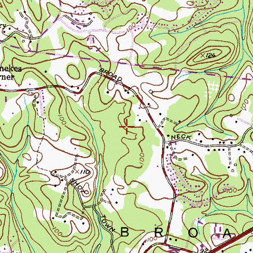 Topographic Map of Capetowne, MD