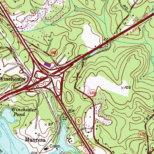 Topographic Map of Captains Choice, MD