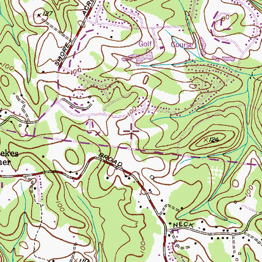Topographic Map of College Parkway Shopping Center, MD