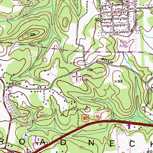 Topographic Map of Colonial Manor Trailer Park, MD