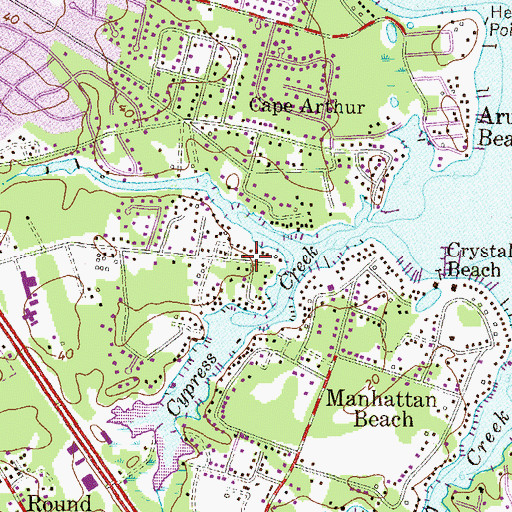 Topographic Map of Cypress Creek, MD