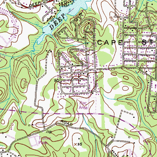 Topographic Map of Deer Creek, MD