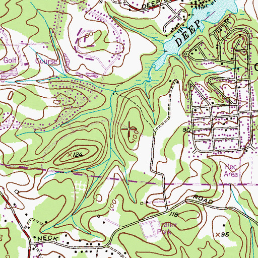 Topographic Map of Dorado Hills, MD
