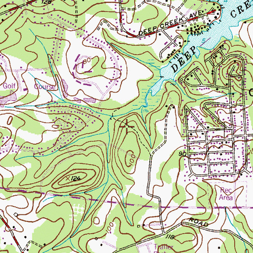 Topographic Map of Dorado Village, MD