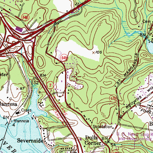 Topographic Map of Forest Meadows, MD