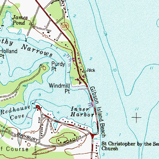 Topographic Map of Gibson Island Country School, MD