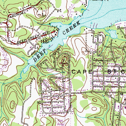 Topographic Map of Greenholly, MD