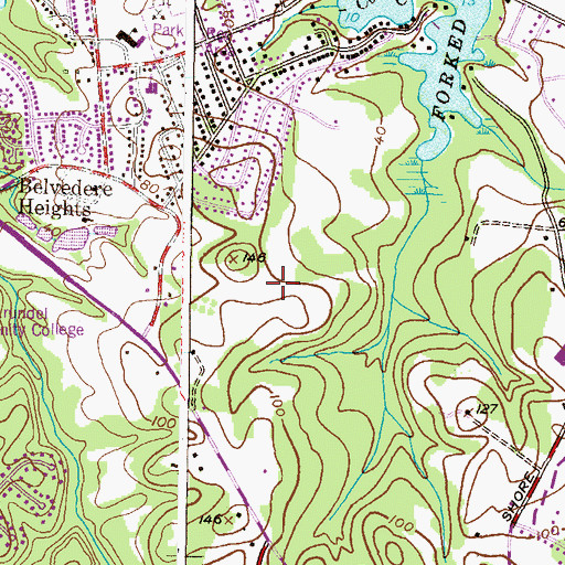 Topographic Map of Hidden Ridge, MD