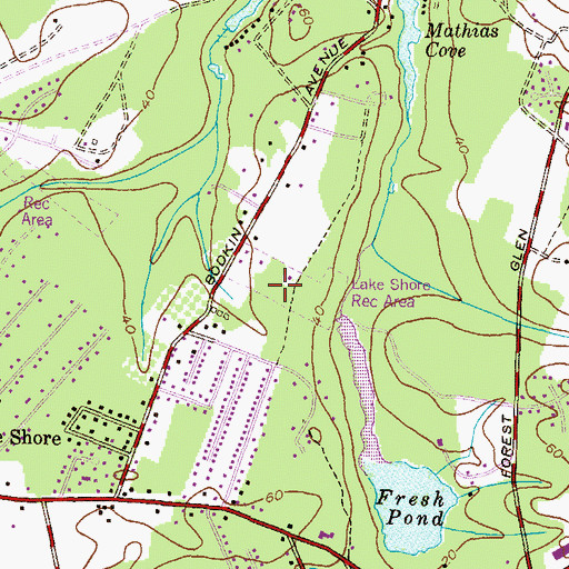 Topographic Map of Lake Shore Recreation Area, MD