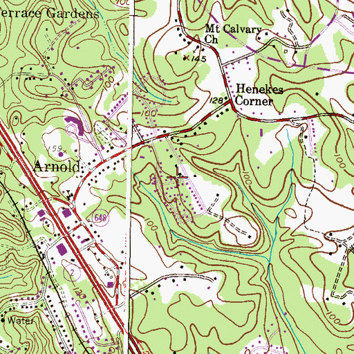 Topographic Map of Landhaven, MD