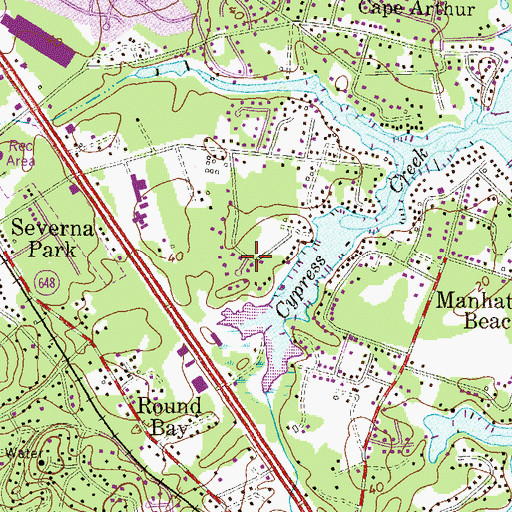 Topographic Map of Longmeadow, MD