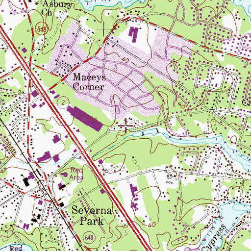 Topographic Map of McKinsey Park, MD