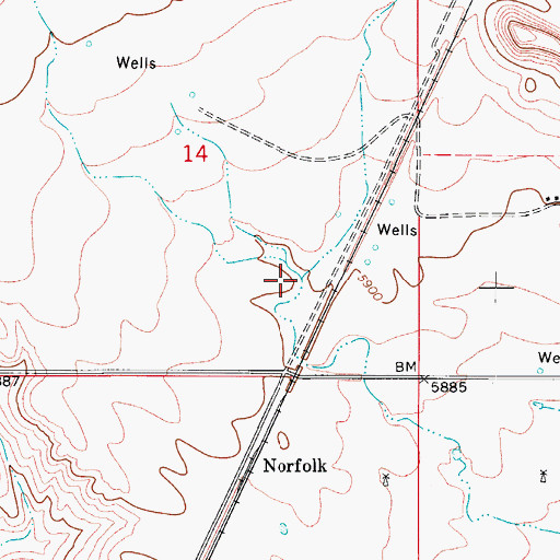 Topographic Map of Graves Creek, CO