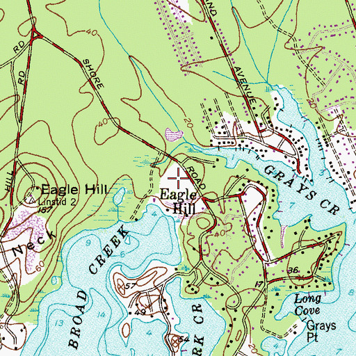 Topographic Map of North Shore, MD