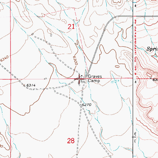 Topographic Map of Graves Camp, CO