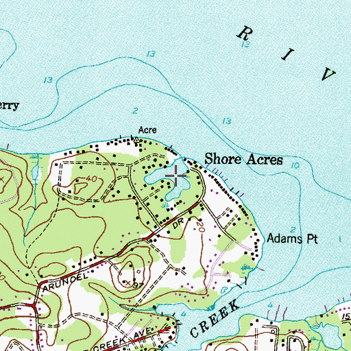 Topographic Map of Lake Placid, MD