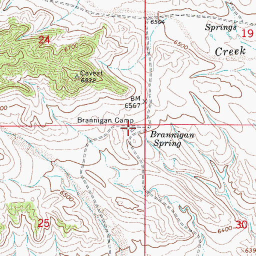 Topographic Map of Brannigan Camp, CO
