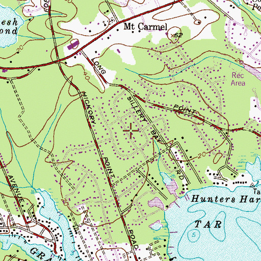 Topographic Map of Sillery Bay, MD