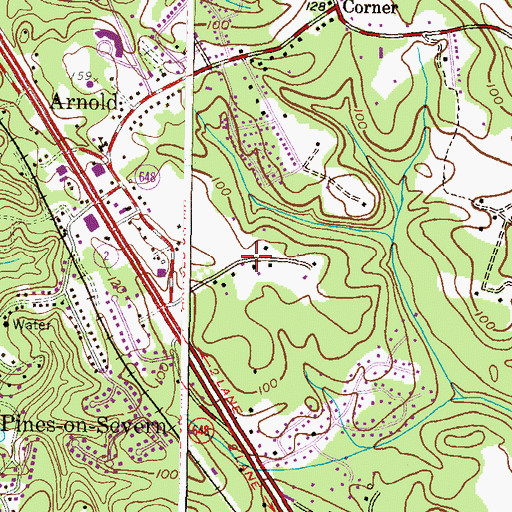 Topographic Map of Sillman Estates, MD