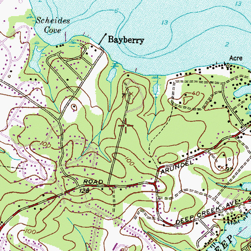 Topographic Map of Stonington, MD