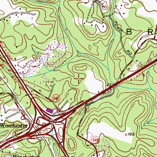 Topographic Map of Sturbridge, MD