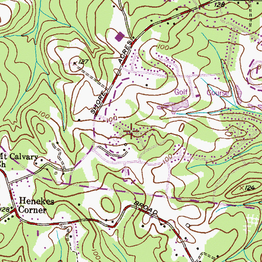 Topographic Map of Tanglewood, MD
