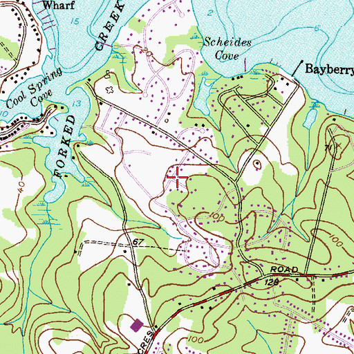 Topographic Map of Ulmstead Cove, MD