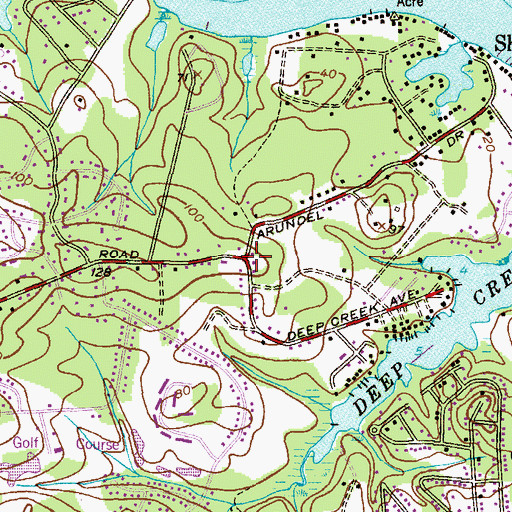 Topographic Map of Ulmstead Estates, MD