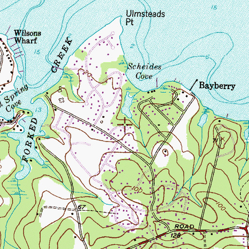 Topographic Map of Ulmstead Point, MD